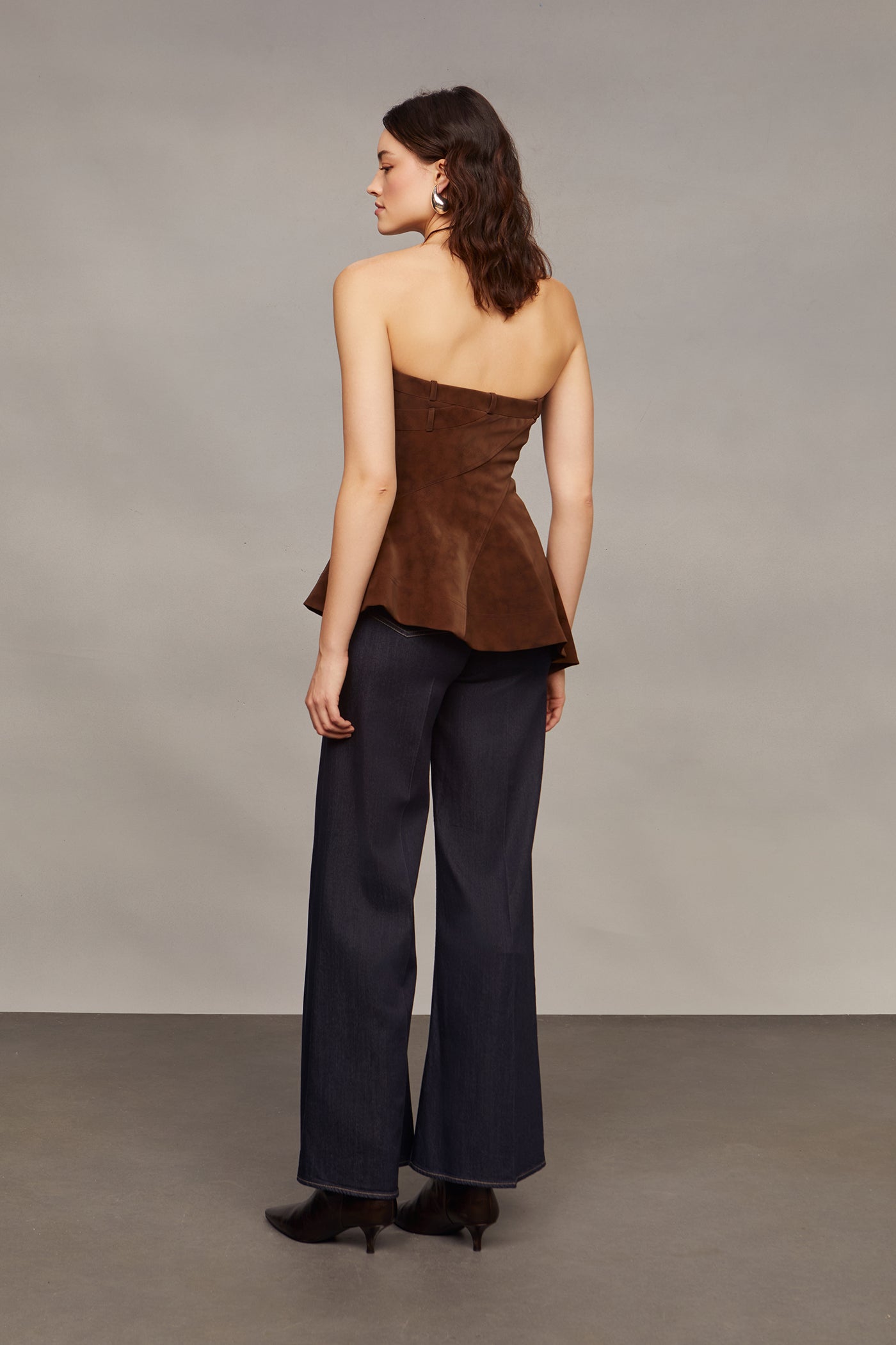 Augusta Bustier Peplum Top