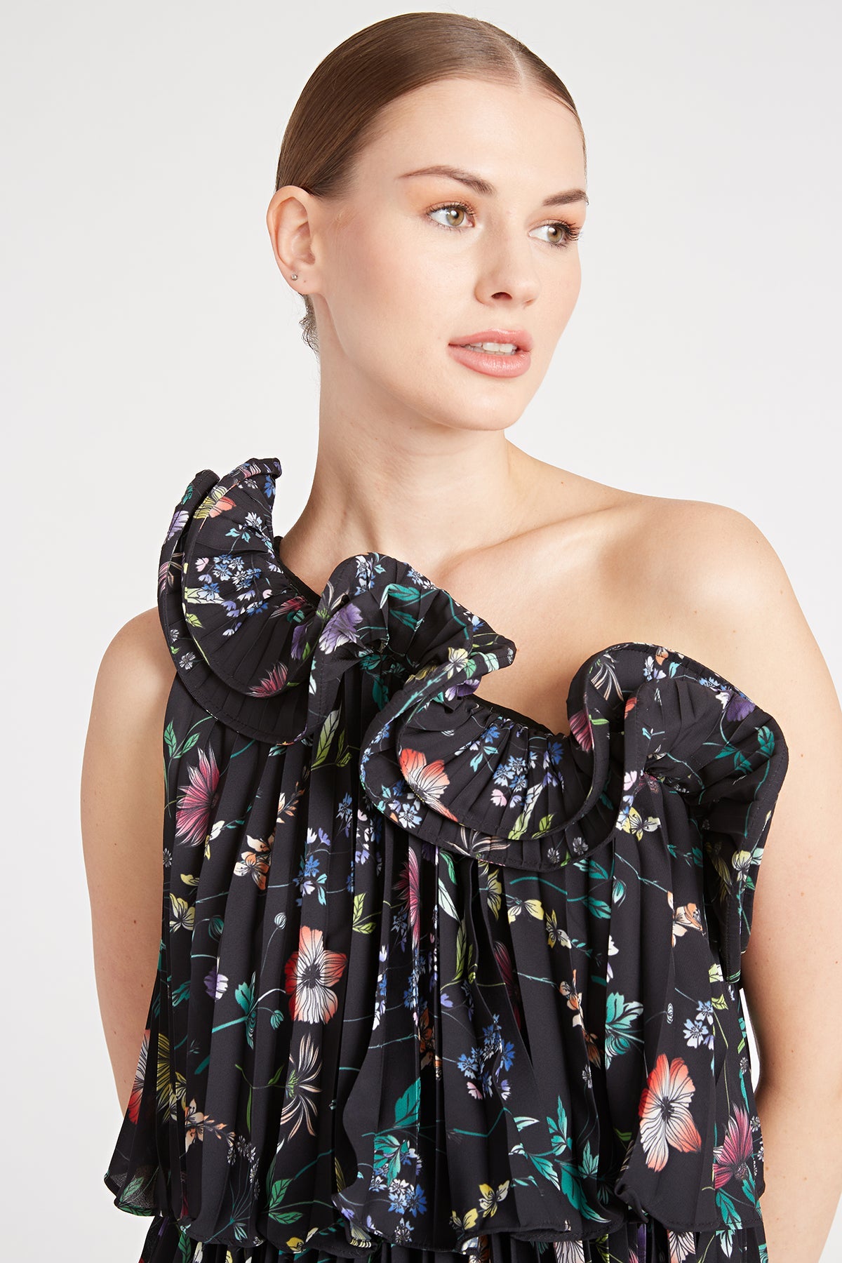Isador Assymetrical Ruffle Top