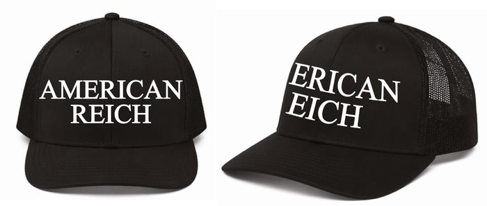 Embroidered Trucker Hat Black/White Font
