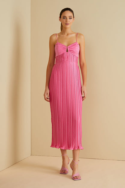 Dannie Pleated Midi Dress