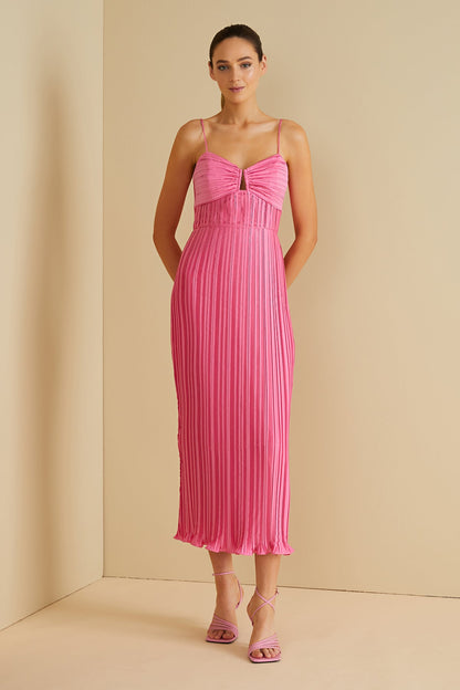 Dannie Pleated Midi Dress