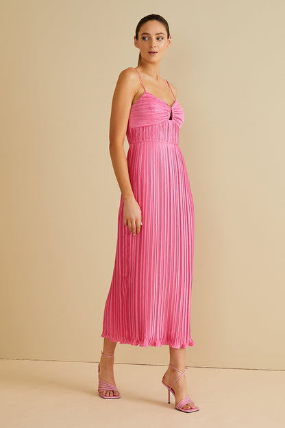 Dannie Pleated Midi Dress