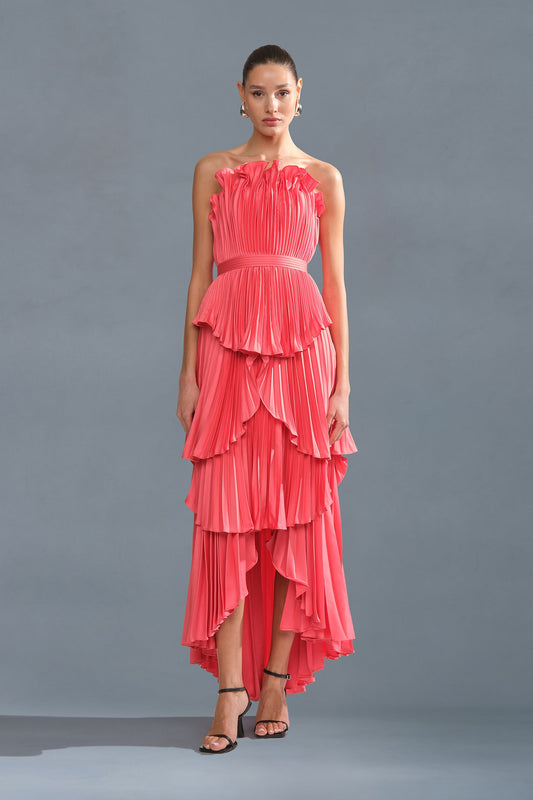 Janey Tiered Shell Midi Dress