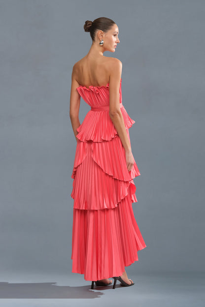 Janey Tiered Shell Midi Dress