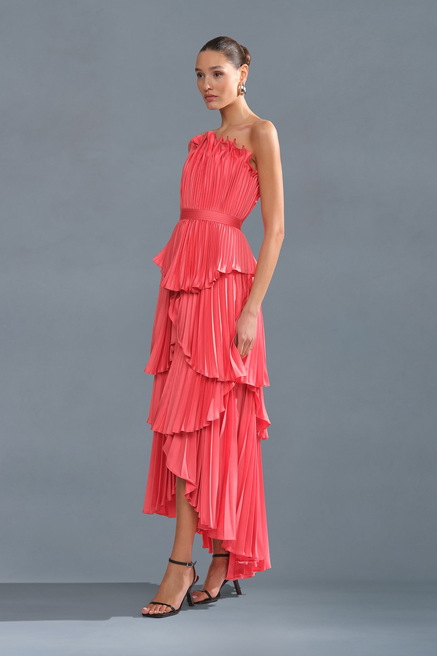 Janey Tiered Shell Midi Dress