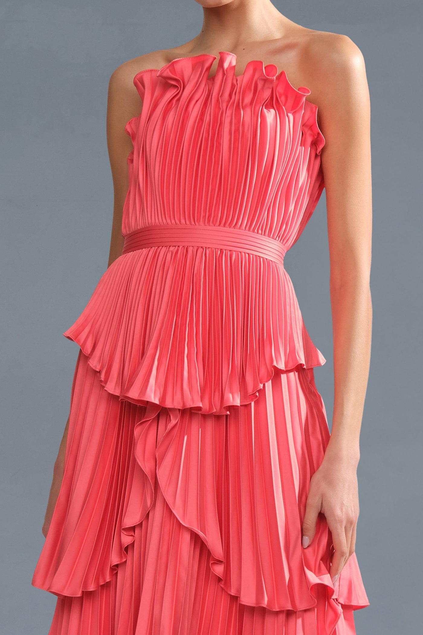 Janey Tiered Shell Midi Dress