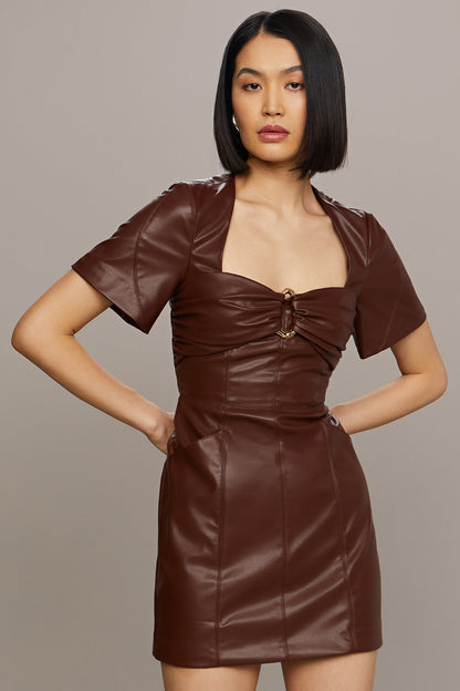 Joey Leather Mini Dress