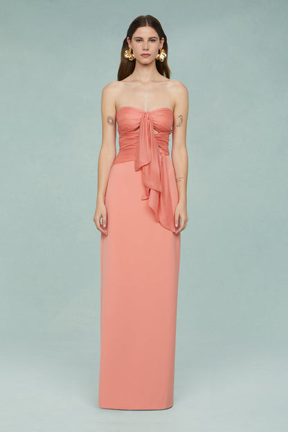Diana Cutout Bow Combo Gown