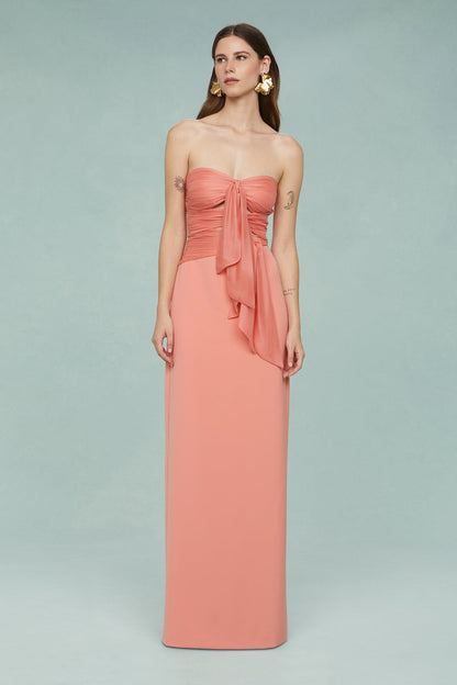 Diana Cutout Bow Combo Gown