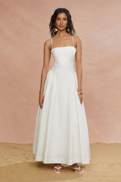 Aliza Midi Poplin Dress