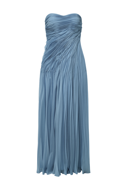 Elea Asymmetrical Pleated Gown
