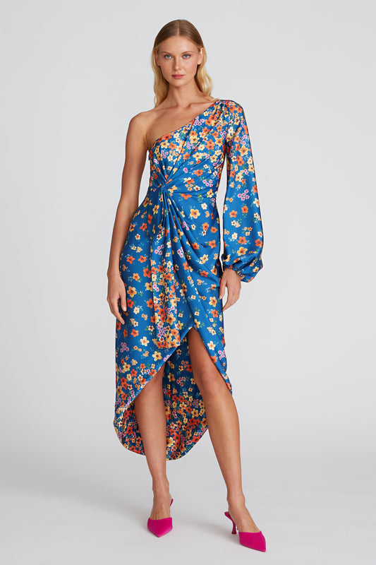 Atara One Shoulder Floral Dress
