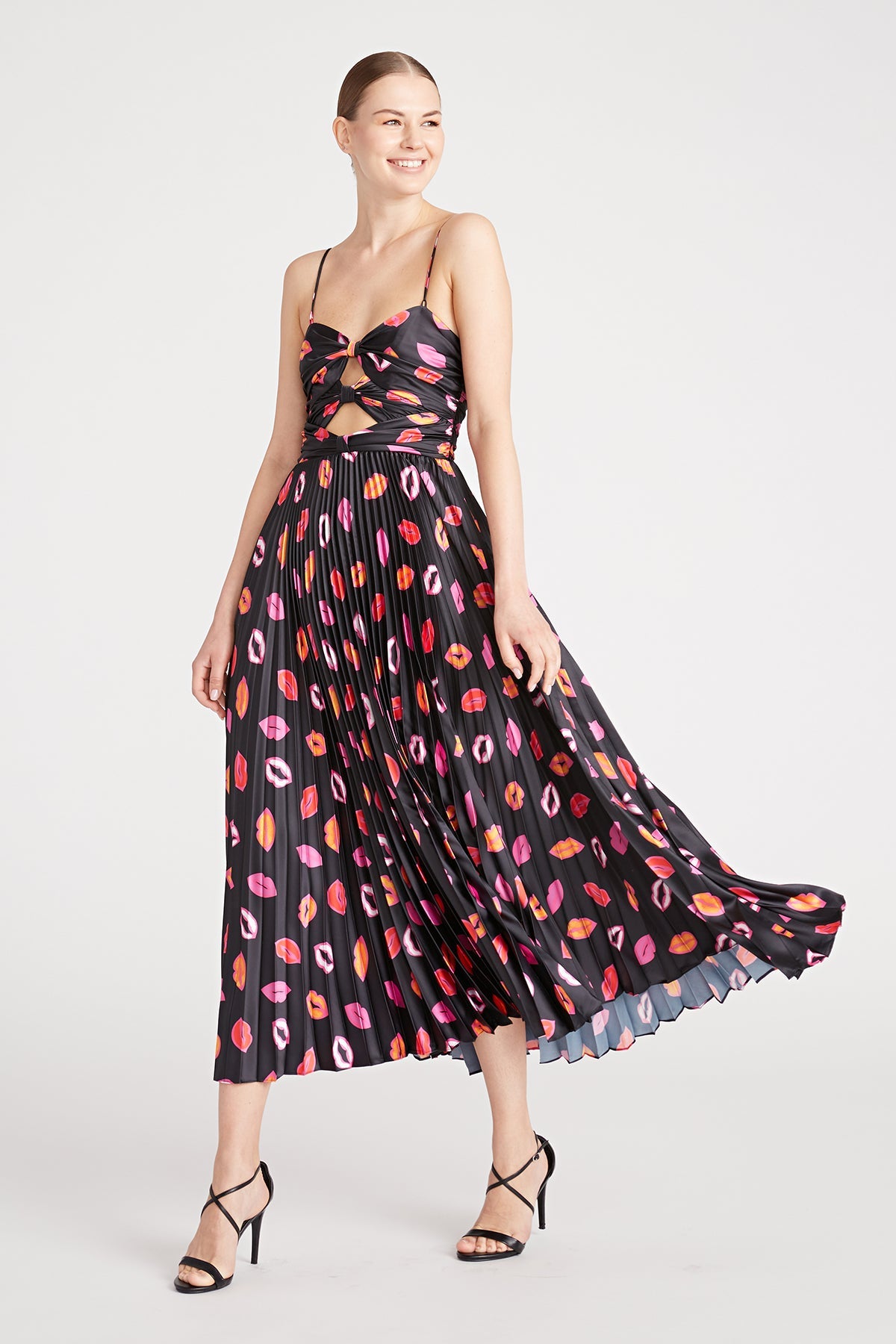 Afra Pleated Midi Dress
