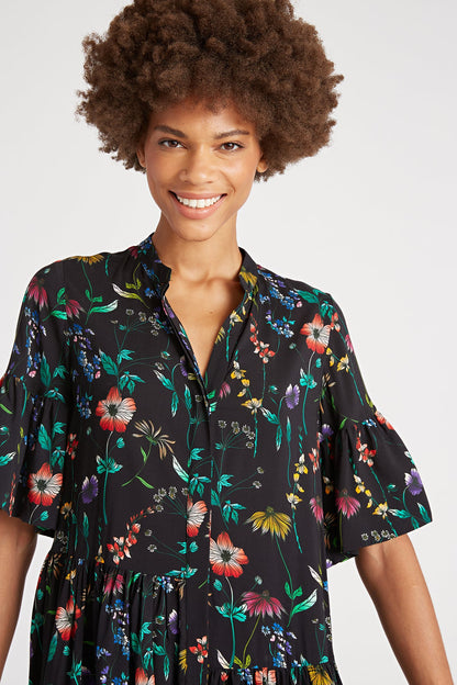 Harriot Mismatch Ruffle Dress