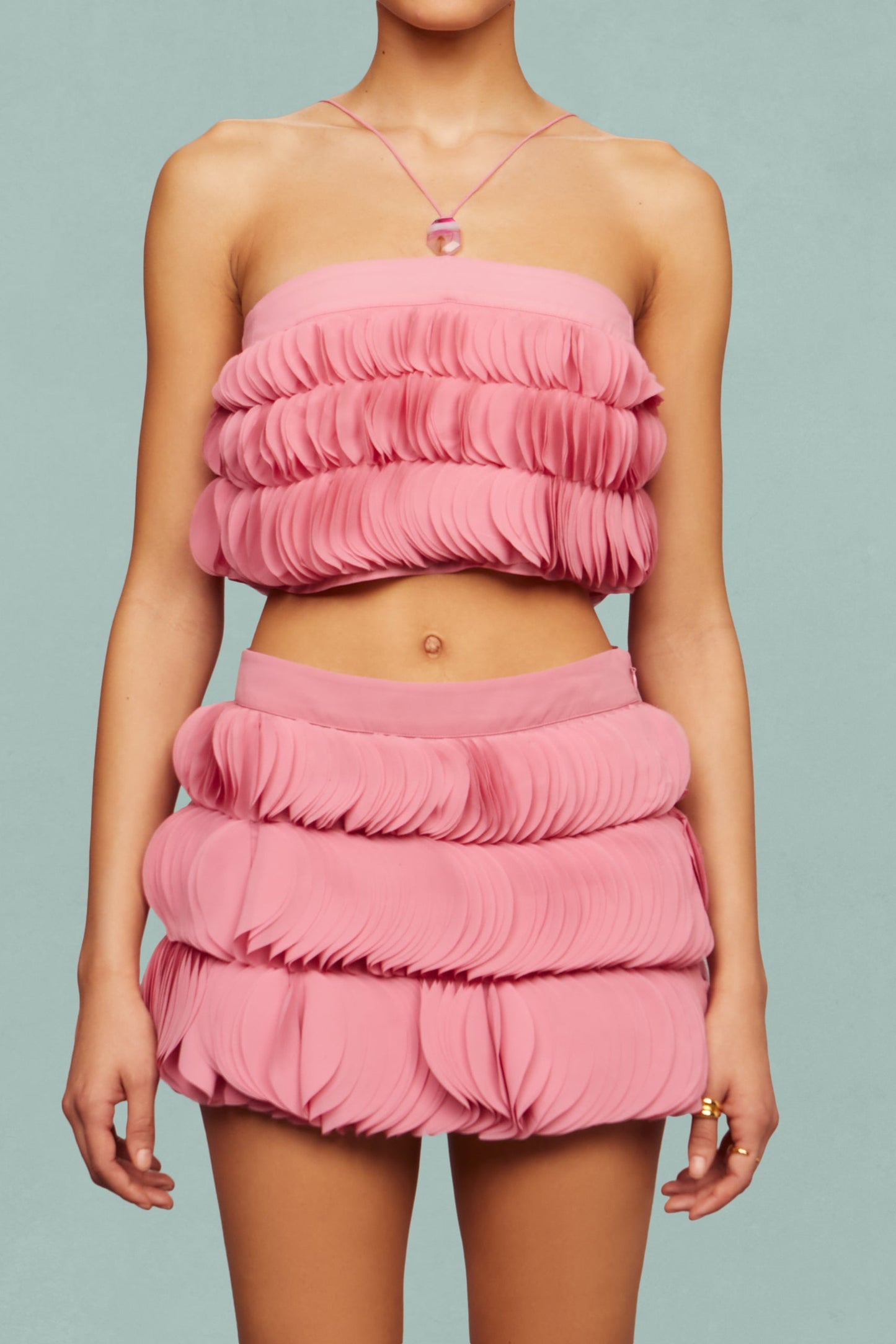 Jazzlyn Appliqué Fringe Skirt