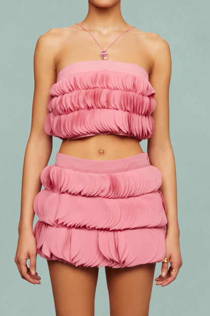 Jazzlyn Appliqué Fringe Skirt