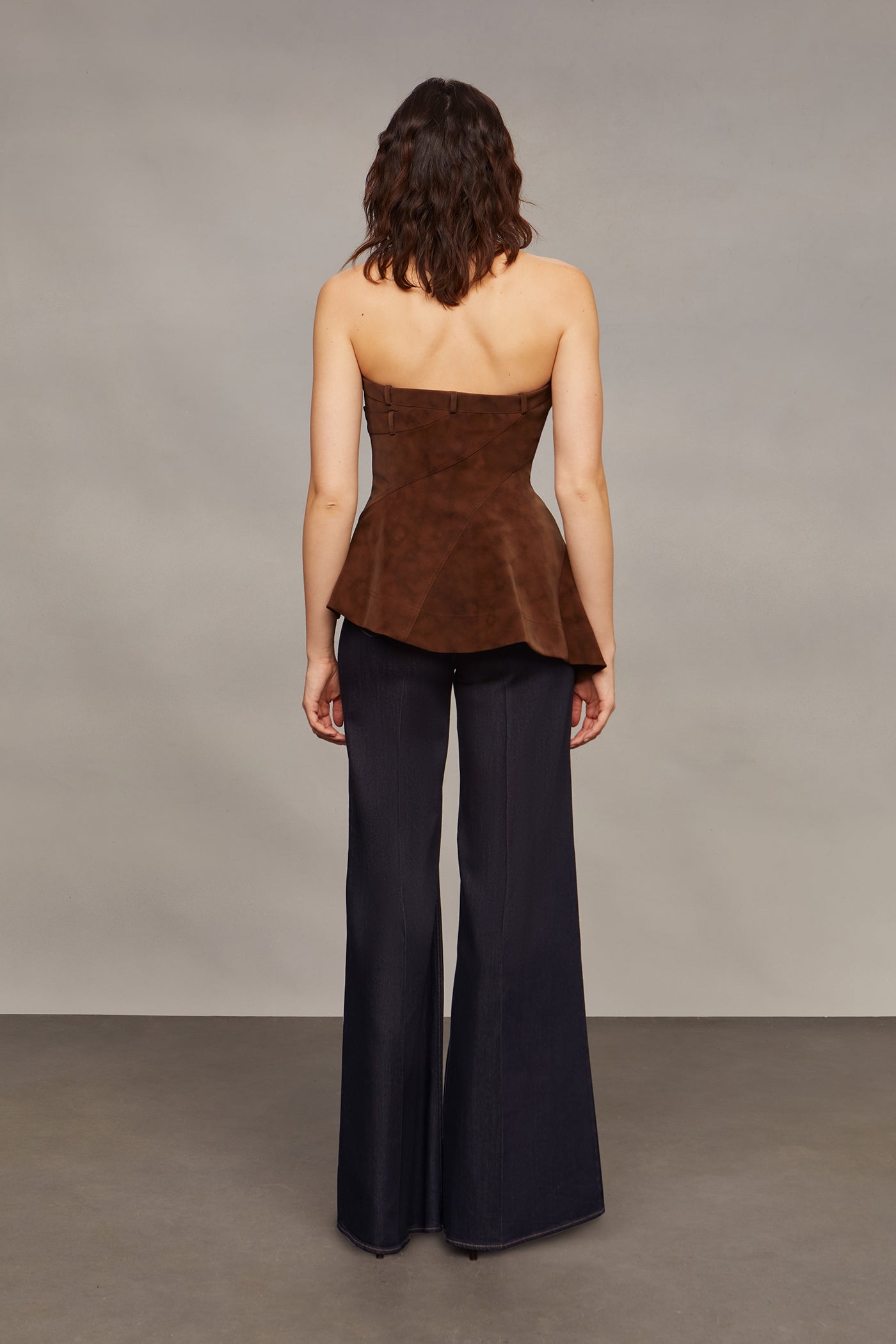 Augusta Bustier Peplum Top