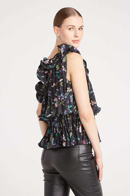 Isador Assymetrical Ruffle Top