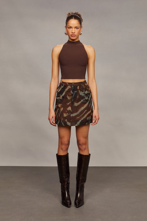 Kathy Sheer Silk Mini Skirt