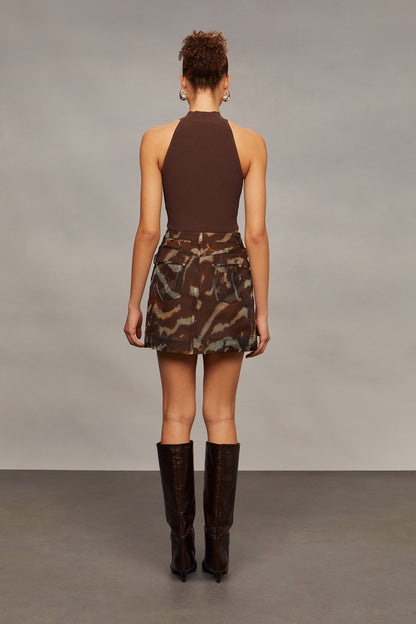 Kathy Sheer Silk Mini Skirt
