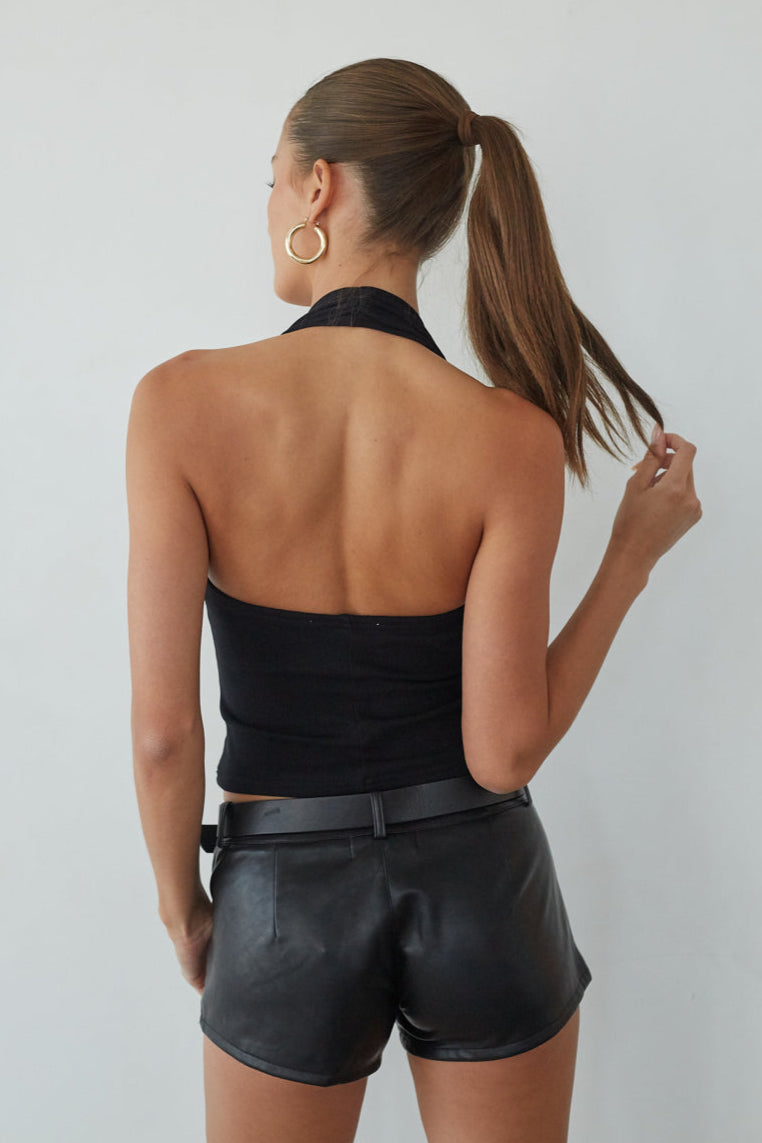 Tavi Ribbed Halter Top