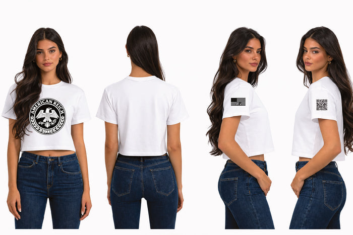 "American Reich"  Graphic Woman's Crop Top