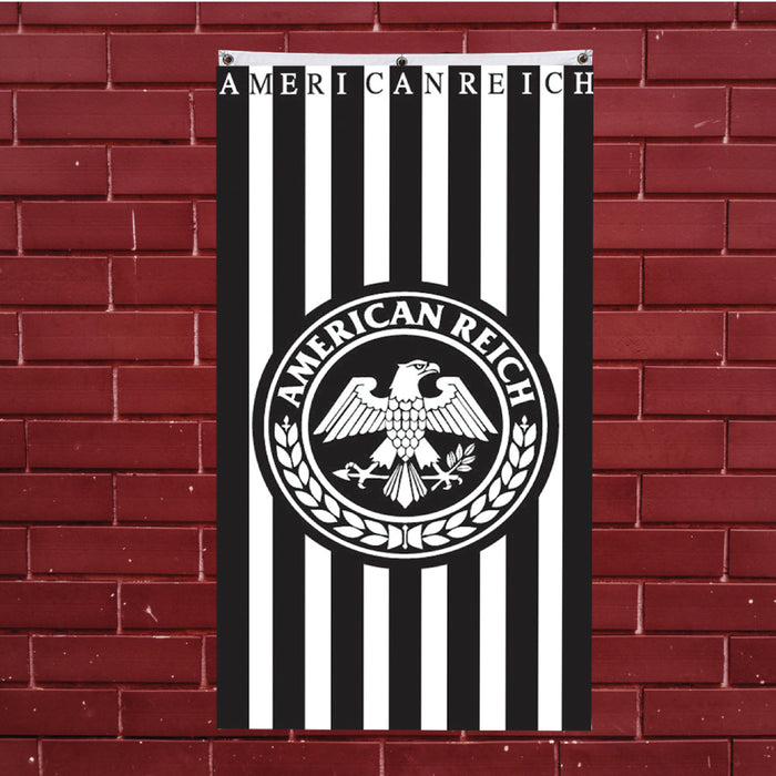 American Reich Vertical Eagle Crest Flag Single Sided