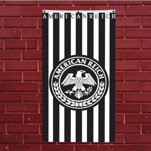 American Reich Vertical Eagle Crest Flag Single Sided