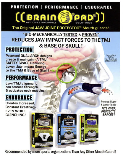 Brain Pad Double Guard Black Junior Mouthpiece