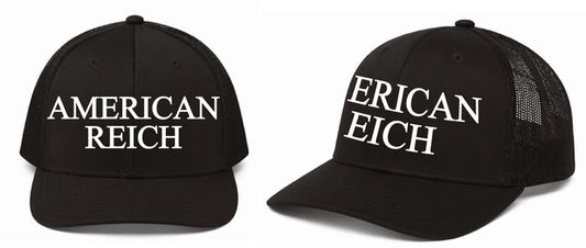 Embroidered Trucker Hat Black/White Font