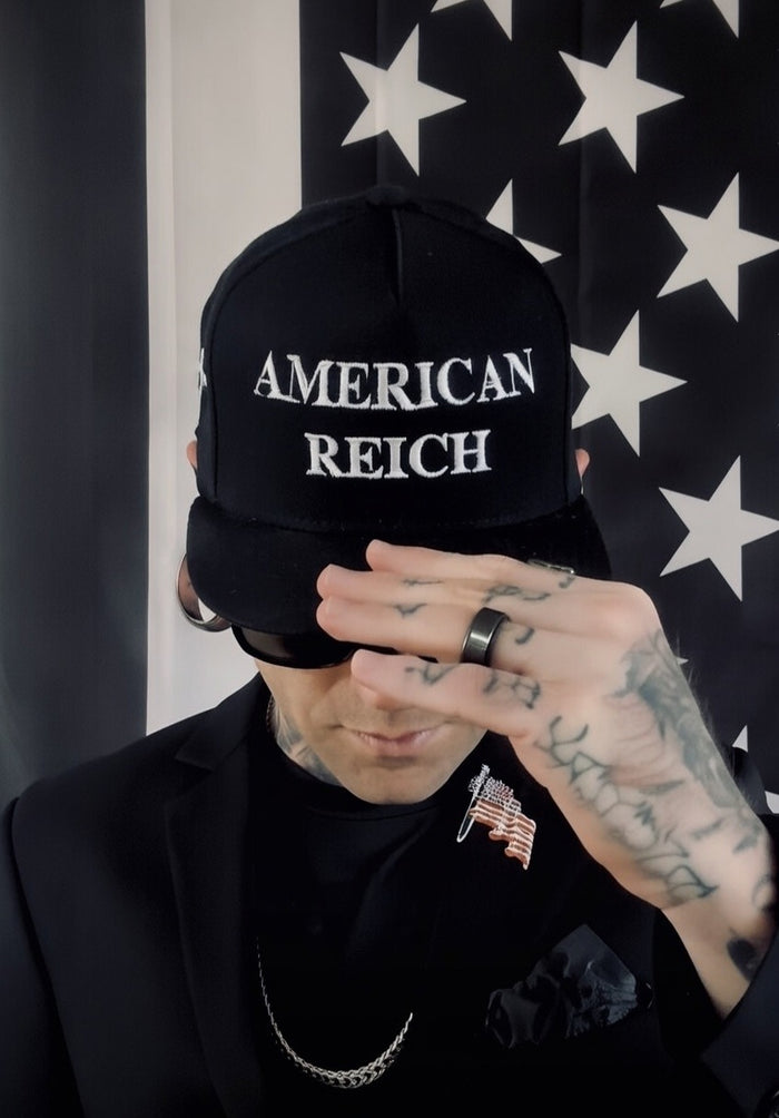 “Founder Hat” Embroidered  American Reich with Cross Snapback