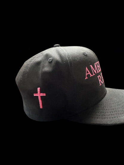 "Founder Hat" The "First Lady" Embroidered in Pink Flat-bill