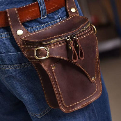 MB08188 Men's Leather Waist Bag