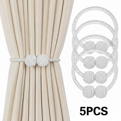 MH07771 Pearl Magnetic Curtain Tiebacks ( 5pcs )