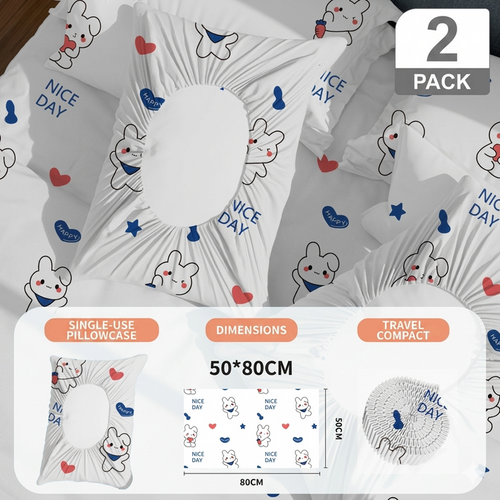 MH08119 Disposable Travel Pillowcases  (2 Pack)