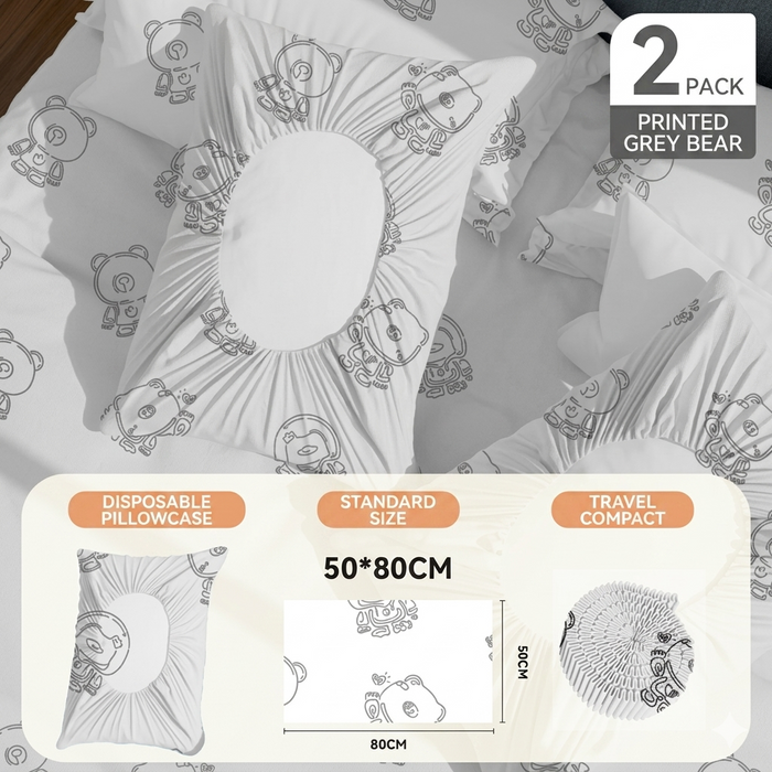 MH08119 Disposable Travel Pillowcases  (2 Pack)