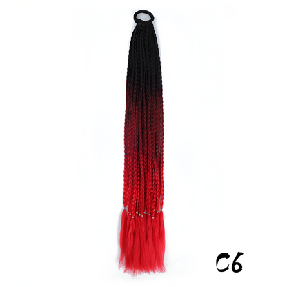MJ06534 Colorful Ponytail Braid