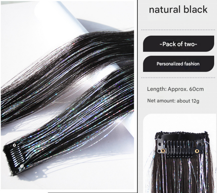 MJ06593  Laser Silk Hair Wig (2Pcs)