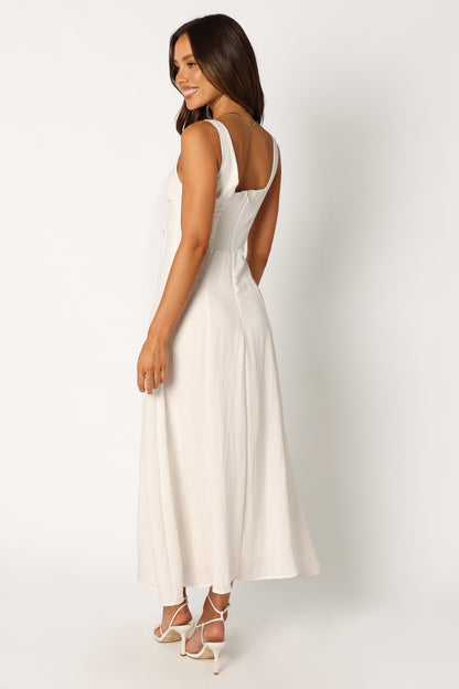 Archer Midi Dress - White