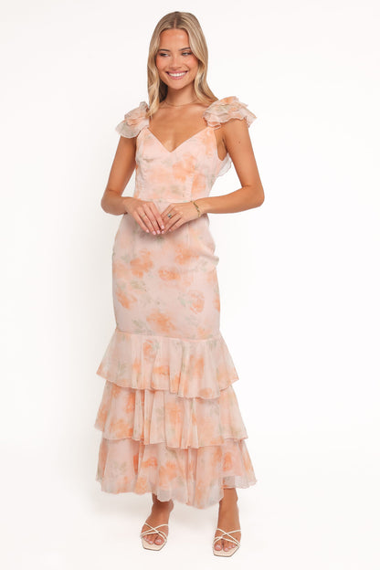 Lydia Maxi Dress - Pink Floral