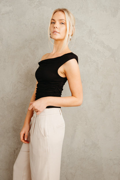 Simone Asymmetrical Twist Top