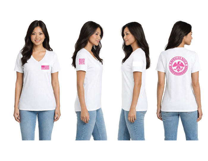 The Leadership Flag Woman's V Neck T-Shirt
