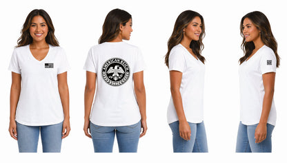 The Leadership Flag Woman's V Neck T-Shirt