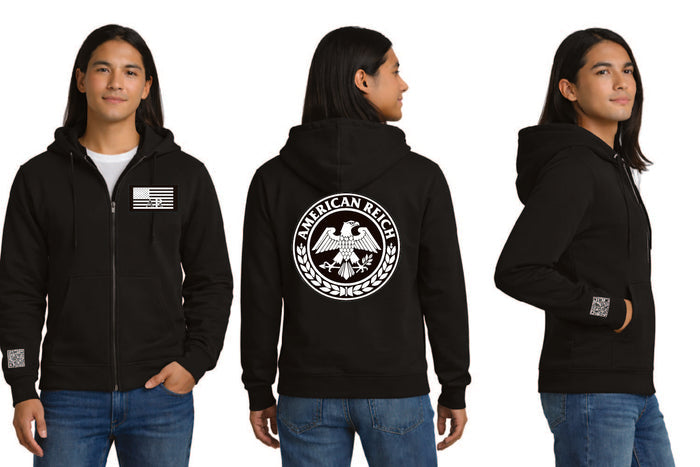 The Leadership Flag Zip Up Hoodie Black