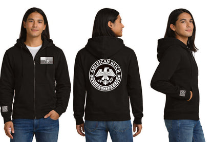 The Leadership Flag Zip Up Hoodie Black