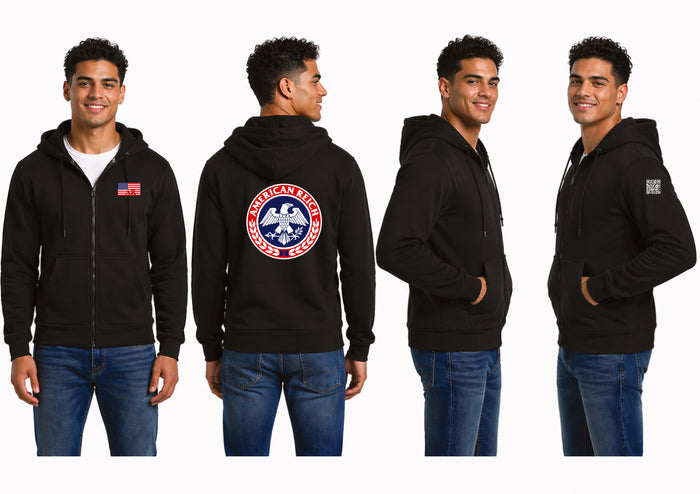 The Leadership Flag Zip Up Hoodie Black