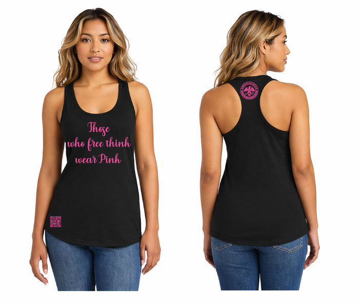 Think Pink Woman's Racer Back Tank