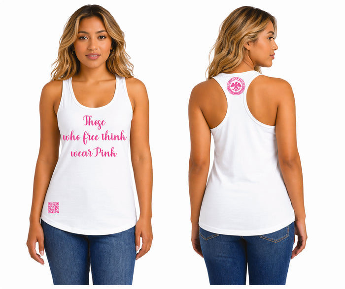Think Pink Woman's Racer Back Tank