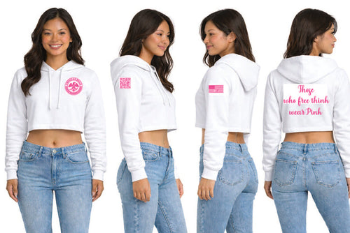 Think Pink Women's Cropped Hoodie