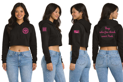 Think Pink Women's Cropped Hoodie